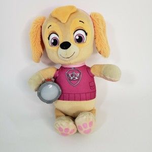 Nickelodeon Paw Patrol Snuggle Up Skye Plush w/ Flashlight & Sounds Working 14"